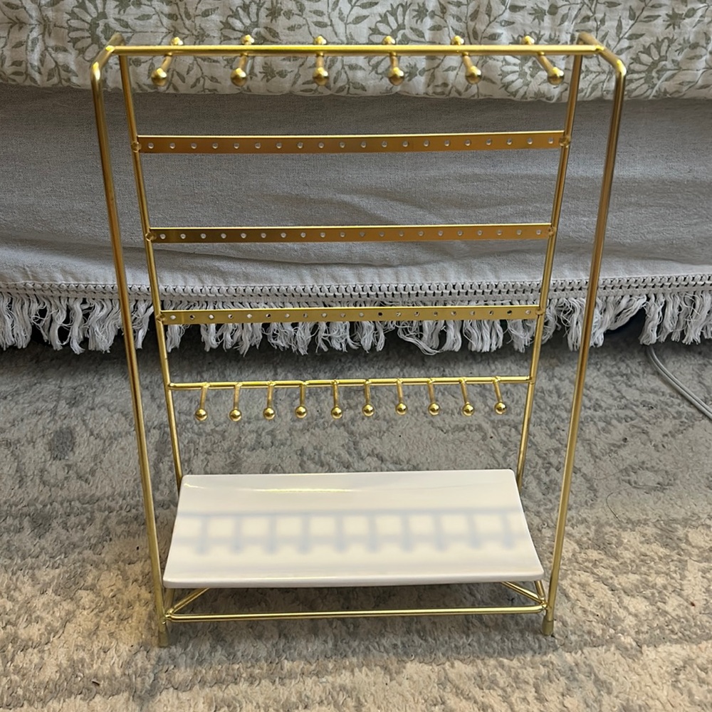 Gold and white Jewelry organizer
